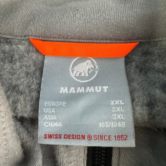 Mammut Chamuera ML Fleece Zip Jacket Midlayer Hiking Black Marl Size XXL - Picture 7 of 8